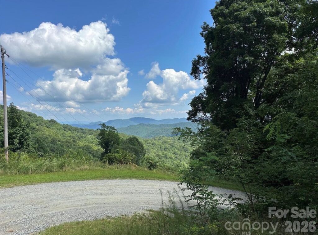Long-range mountain view near the Running Bear Road property in Hot Springs, North Carolina